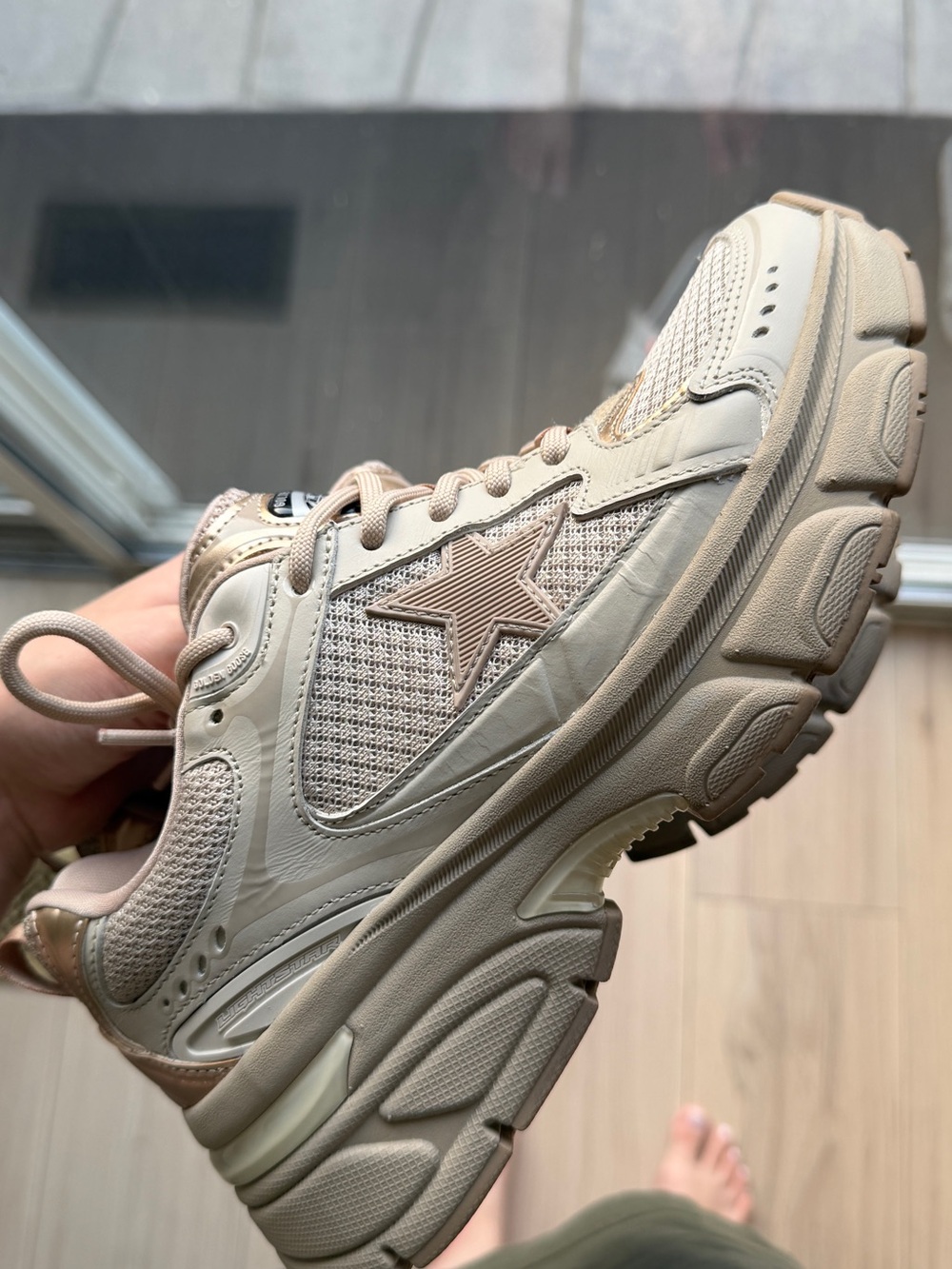 Golden Goose Taupe Women's Sneakers - Picture 5 of 6